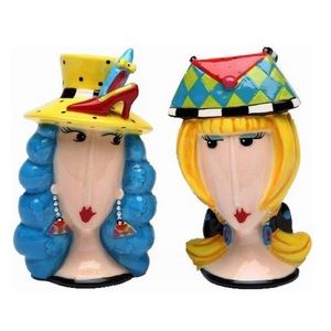 Fine Design Dollymama’s Ceramic Ladies Salt & Pepper Shaker Set